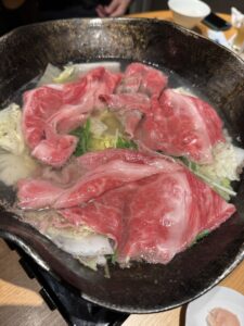 近江牛のしゃぶしゃぶのお肉